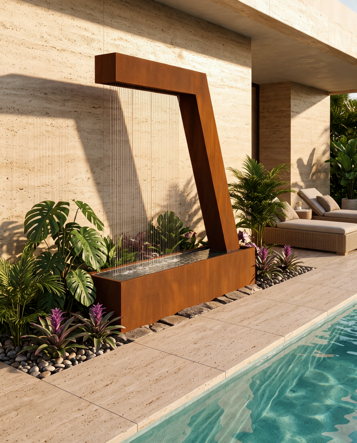Zura Flow Rain Curtain Fountain