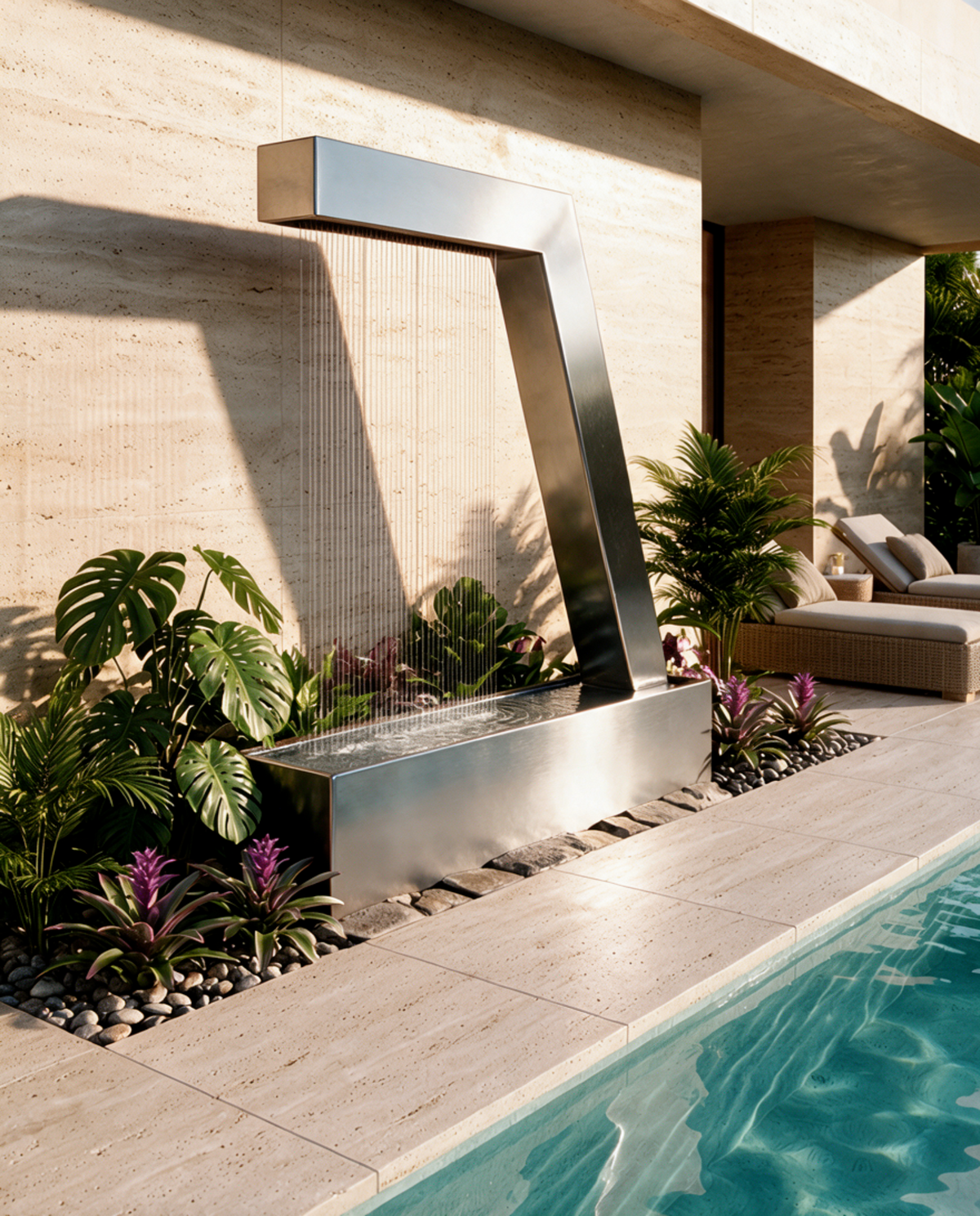 Zura Flow Rain Curtain Fountain