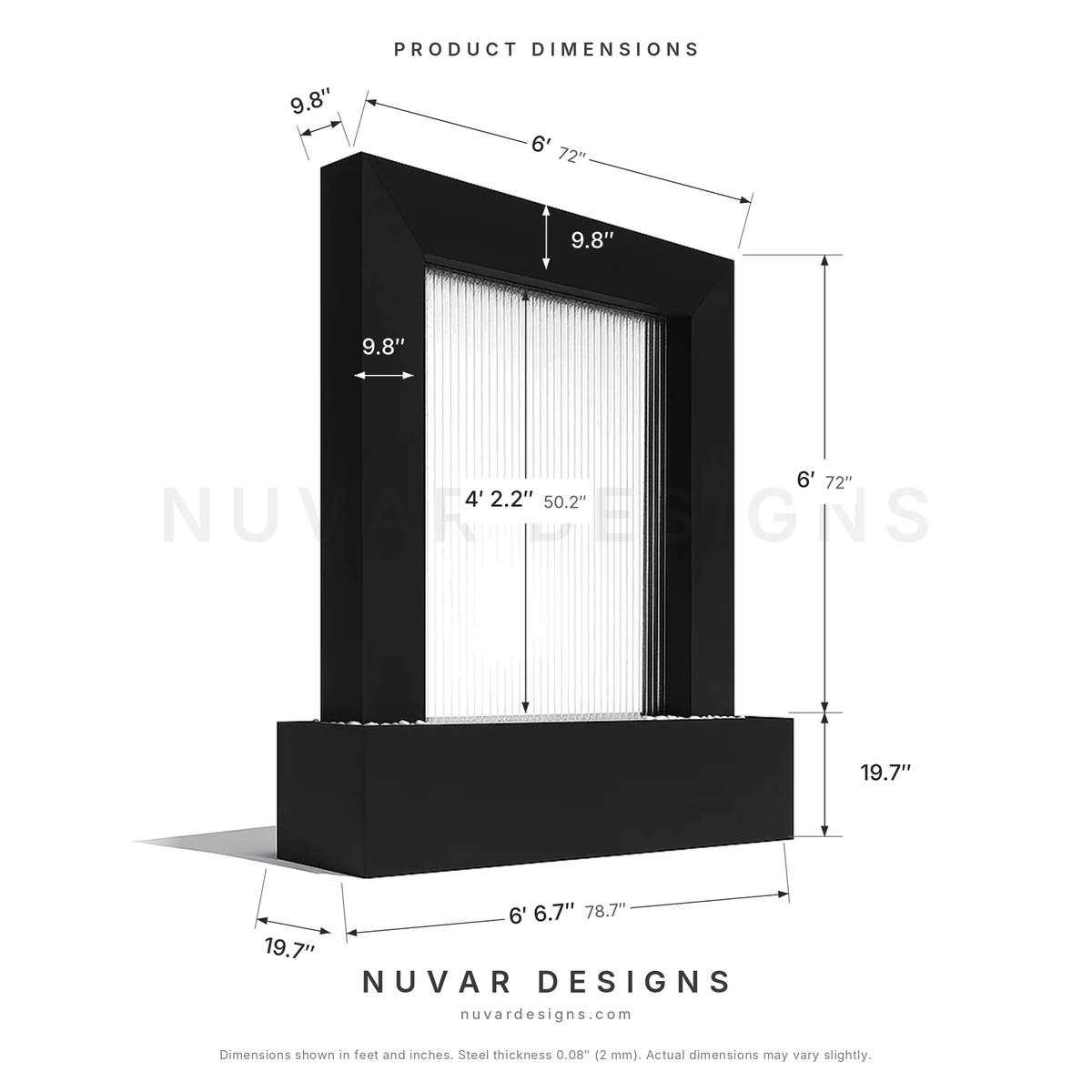 Serenity Frame Rain Curtain Fountain
