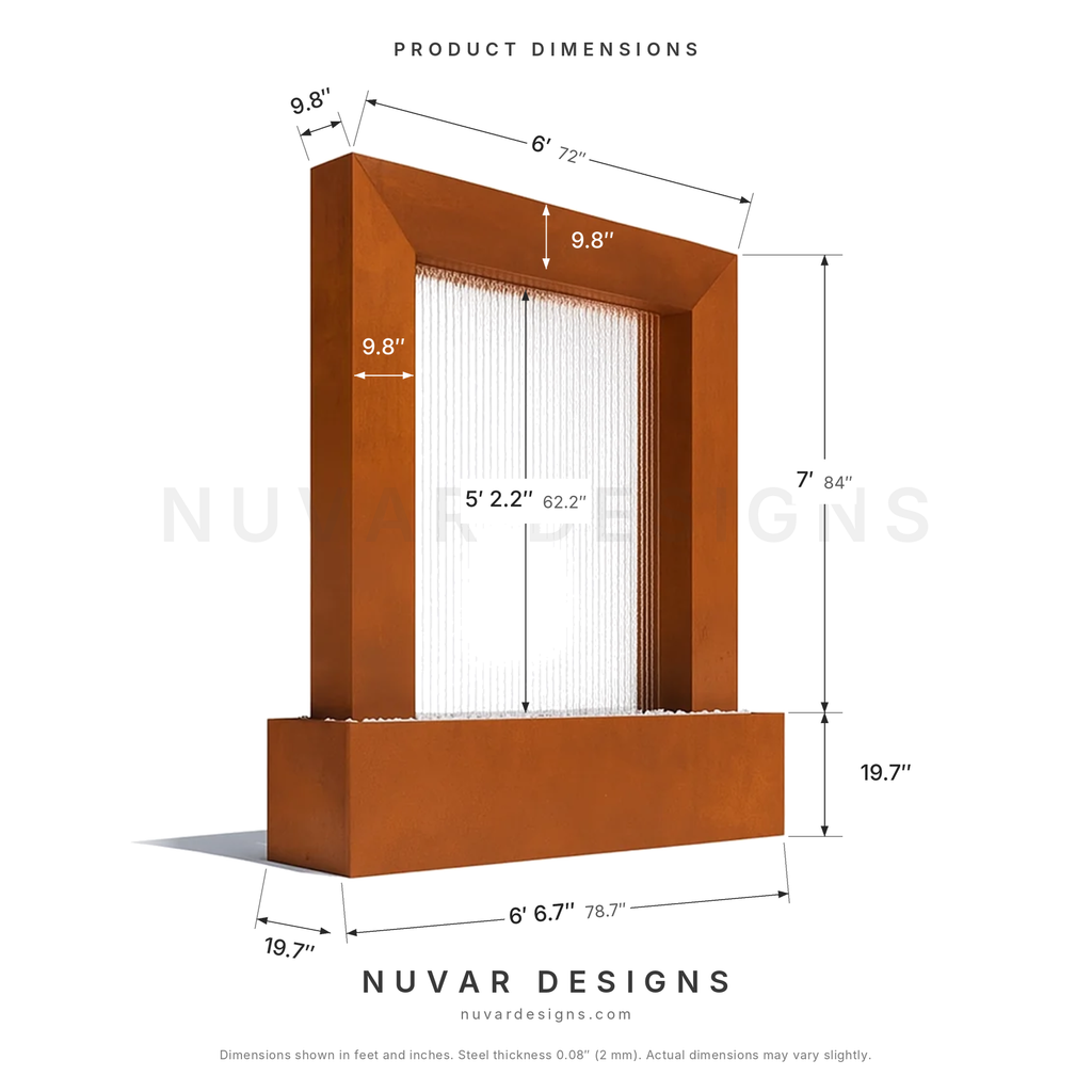 Serenity Frame Rain Curtain Fountain