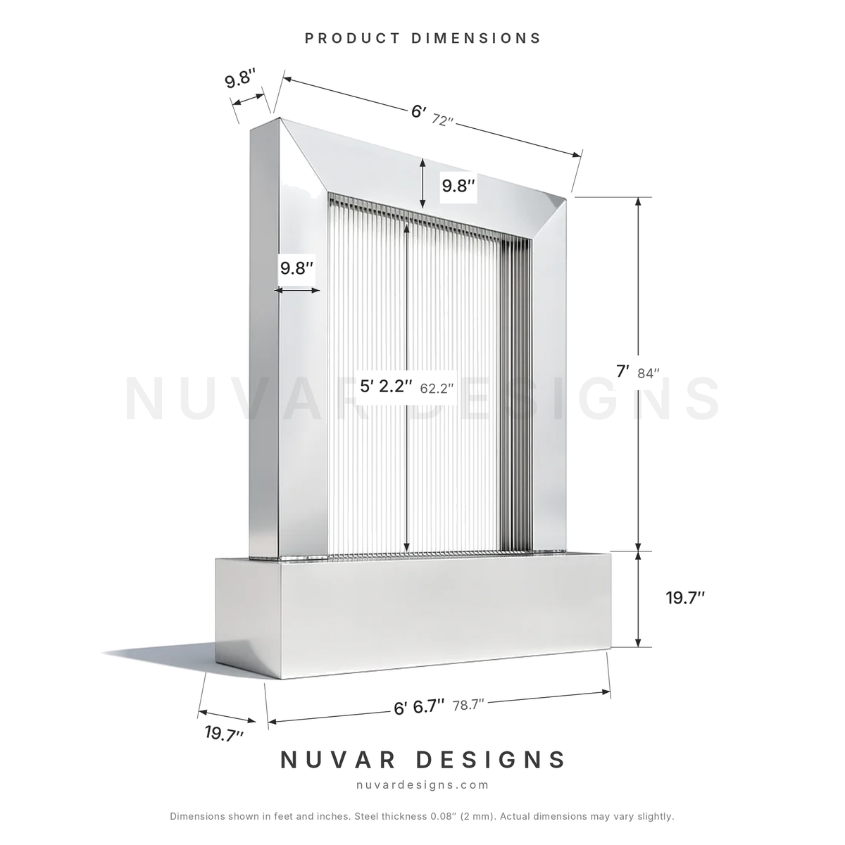 Serenity Frame Rain Curtain Fountain